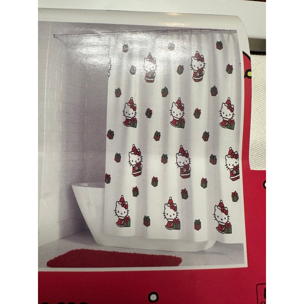 Hello Kitty‎ Christmas shower curtain